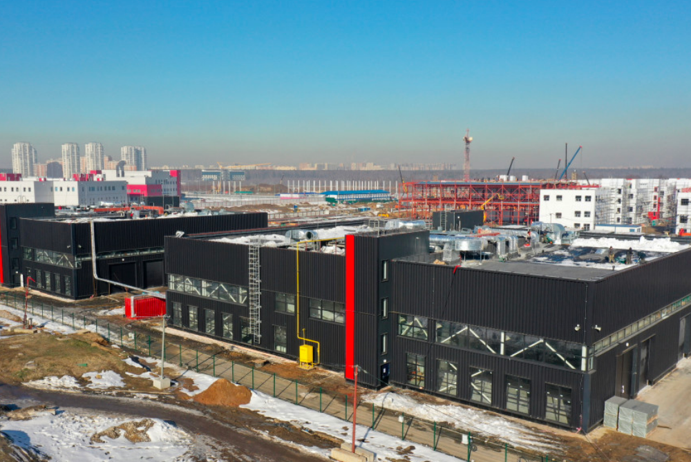 Domestic materials are used in the construction of the industrial park "Rudnevo"