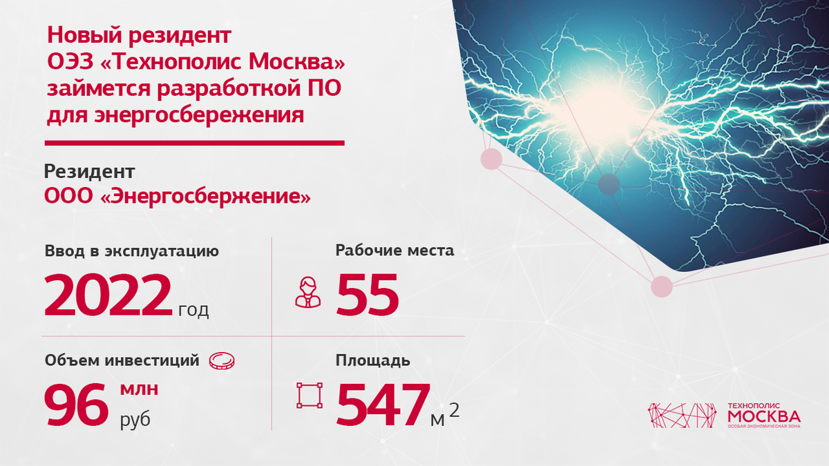 A new resident of the SEZ Technopolis Moscow will develop software for energy saving