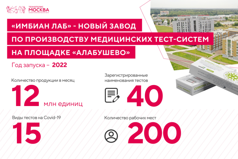 A new production of medical tests will open in the Technopolis Moscow SEZ in 2022
