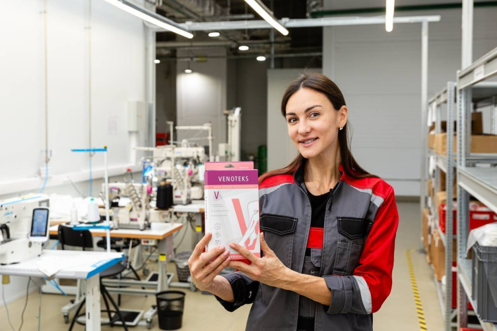 The production of medical compression knitwear has been launched at the Rudnevo Industrial Park